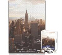 1000 Pieces Jigsaw Puzzles for Adults Empire State Building Toy Intellectual Game Birthday Present Gift For Birthdays Size 38x26cm