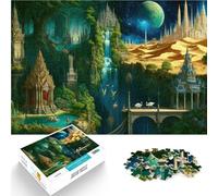1000 Pieces Jigsaw Puzzles for Adults Enchanted Fantasy Realms Familienaktivität Heimdekoration Spielzeug52x38cm