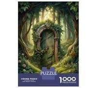 1000 Pieces Jigsaw Puzzles for Adults Enchanted Forest Doorway Adult Puzzles Relaxing Games Difficult Hard Unique Gifts for Birthday And Christmas 38x26cm/1000pcs