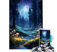 1000 Pieces Jigsaw Puzzles for Adults Enchanted Forest Night Toy Intellectual Game Educational Games for The Whole Family Great Gifts And Toys (Size 38x26cm)