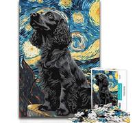1000 Pieces Jigsaw Puzzles for Adults English Cocker Spaniel Challenging Game Toys Home Decoration Educational Toy 38x26cm(1000pcs)