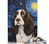 1000 Pieces Jigsaw Puzzles for Adults English Springer Spaniel Puzzle Sets for Family Paper Puzzles Brain Challenge Puzzle 1000pcs (38x26cm)