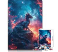 1000 Pieces Jigsaw Puzzles for Adults Epic Fantasy Cosmic Dragon Cozy And Calming Leisure Fun Seamless Fit High Precision Toy Size 38x26cm