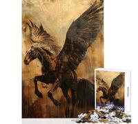 1000 Pieces Jigsaw Puzzles for Adults Ethereal Pegasus Brain Teaser Game For Family Fun Home Decoration Toys Christmas Birthday Gifts (50X75cm)