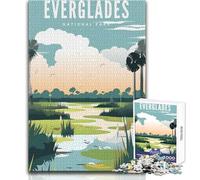 1000 Pieces Jigsaw Puzzles for Adults Everglades National Park Toy Intellectual Game Birthday Present Gift For Birthdays Size 38x52cm