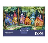 1000 Pieces Jigsaw Puzzles for Adults Fairy Tale Houses in Forest Adult Jigsaw Puzzle Toy Wall Decor Analysis And Logic for Is Ideal As A Gift 52x38cm/1000pcs