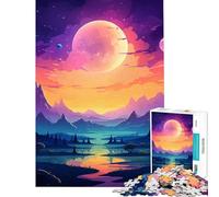 1000 Pieces Jigsaw Puzzles for Adults Fantasy Landscape with Castles And Moons Help The Brain Exercise Stress Reliever Family Game for Age 14+ Game (50X75CM)