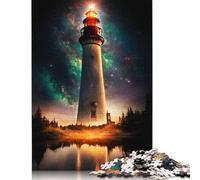 1000 Pieces Jigsaw Puzzles for Adults Fantasy Lighthouse Square Jigsaw Puzzles, for Adults And Teenager, Wooden Puzzles Home Art Decor 1000pcs (75x50cm)