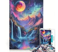 1000 Pieces Jigsaw Puzzles for Adults Fantasy Waterfall Landscape, Educational Toy, Train Your Brain And Hands, Christmas Birthday Gifts 38x52cm