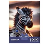 1000 Pieces Jigsaw Puzzles for Adults Fantasy Zebra Armor Art Print Adult Jigsaw Puzzle Anti-Stress Toys Difficult Challenge for Is Ideal As A Gift 38x26cm/1000pcs
