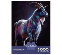 1000 Pieces Jigsaw Puzzles for Adults Farm Goat Oil Paint Jigsaw for Adults Relax Games Perfect Decoration Unique Gifts for Birthday And Christmas 38x26cm/1000pcs