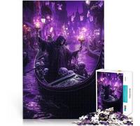 1000 Pieces Jigsaw Puzzles for Adults Ferryman of the Underworld Made of cardboard for age 14+ educational challenge Fun activities at home, birthday gifts, travel gifts。size：38x52cm/14.96x20.47inch