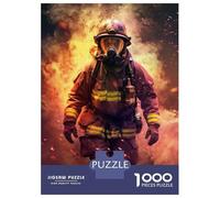 1000 Pieces Jigsaw Puzzles for Adults Firefighter Flame Adult Puzzles Relaxing Games Difficult Hard Unique Gifts for Birthday And Christmas 52x38cm/1000pcs
