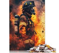 1000 Pieces Jigsaw Puzzles for Adults Firefighter in Action Puzzle Sets for Family Paper Puzzles Brain Challenge Puzzle 1000pcs (38x26cm)