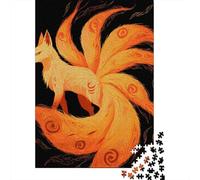 1000 Pieces Jigsaw Puzzles for Adults Flame Fox Art Print Jigsaws for Adults Anti-Stress Toys Hand Speed Race Parent-child Interaction 38x26cm/1000pcs