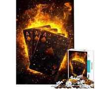 1000 Pieces Jigsaw Puzzles for Adults Flaming Aces Jigsaw for Adults Hands-on Game Analysis And Logic Difficult And Challenge (Size 38x26cm)
