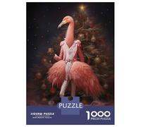 1000 Pieces Jigsaw Puzzles for Adults Flamingo Xmas Sweet Teenager Puzzles DIY Toys Improve Memory Birthday And Unique Gifts 70x50cm/1000pcs