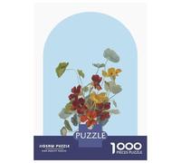 1000 Pieces Jigsaw Puzzles for Adults Flower Bouquet Blue Vintage Puzzles for Adults Family Games Precision Cutting Unique Gifts for Birthday And Christmas 38x26cm/1000pcs