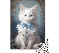 1000 Pieces Jigsaw Puzzles for Adults Fluffy White Kitty 02 Puzzle Sets for Family Paper Puzzles Brain Challenge Puzzle 1000pcs (38x26cm)