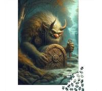 1000 Pieces Jigsaw Puzzles for Adults Forest Monster Square Jigsaw Puzzles, for Adults And Teenager, Wooden Puzzles Home Art Decor 1000pcs (75x50cm)