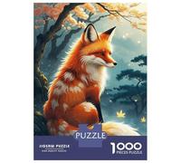 1000 Pieces Jigsaw Puzzles for Adults Fox in A Mystical Forest Jigsaws for Adults Brain Teaser Game Stress Reliever Birthday And Unique Gifts 52x38cm/1000pcs
