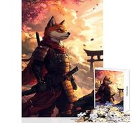1000 Pieces Jigsaw Puzzles for Adults Fox Samurai Warrior in Japanese Landscape Jigsaws for Adults Puzzle But Fun And Humorous Difficult And Challenge Unique Challenge Game (38x52cm)
