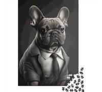 1000 Pieces Jigsaw Puzzles for Adults French Bulldog Puzzle Sets for Family Wooden Puzzles Brain Challenge Puzzle 1000pcs (75x50cm)