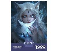 1000 Pieces Jigsaw Puzzles for Adults Frost Wolf Guardian Puzzles for Adults Family Games Precision Cutting Unique Gifts for Birthday And Christmas 52x38cm/1000pcs