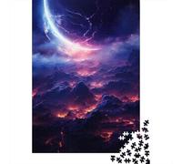1000 Pieces Jigsaw Puzzles for Adults Galactic Landscape with Lightning Planet Jigsaws for Adults DIY Toys Presents for Women Difficult And Challenge 38x26cm/1000pcs