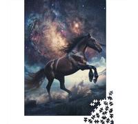 1000 Pieces Jigsaw Puzzles for Adults Galaxy Horse Puzzle Sets for Family Wooden Puzzles Brain Challenge Puzzle 1000pcs (75x50cm)
