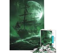 1000 Pieces Jigsaw Puzzles for Adults Ghost Ship in The Storm Family Games Challenging Game Toys Great Gifts And Toys Stress Reliever (Size 38x52cm)