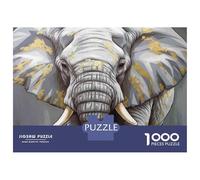 1000 Pieces Jigsaw Puzzles for Adults Giant Elephant Wall Art Print Adult Jigsaw Puzzle Toy Wall Decor Analysis And Logic for Is Ideal As A Gift 38x26cm/1000pcs