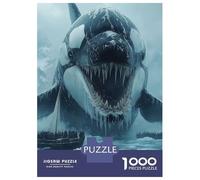 1000 Pieces Jigsaw Puzzles for Adults Giant Orca in Arctic Waters Adult Puzzles Relaxing Games Difficult Hard Unique Gifts for Birthday And Christmas 52x38cm/1000pcs