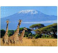 1000 Pieces Jigsaw Puzzles for Adults - Giraffe Kilimanjaro Mount Africa, Kids Puzzle Game38x52CM