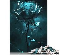 1000 Pieces Jigsaw Puzzles for Adults Glass Rose Square Jigsaw Puzzles, for Adults And Teenager, Paper Puzzles Home Art Decor 1000pcs (38x26cm)