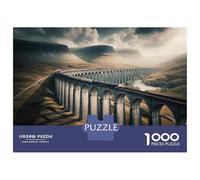 1000 Pieces Jigsaw Puzzles for Adults Glenfinnan Viaduct Train Ride Adult Jigsaw Puzzle Toy Wall Decor Analysis And Logic for Is Ideal As A Gift 38x26cm/1000pcs