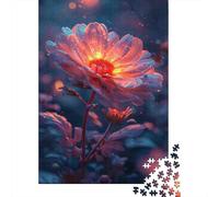 1000 Pieces Jigsaw Puzzles for Adults Glowing Daisy Flower Art Print Adult Jigsaw Puzzle Anti-Stress Toys Difficult Challenge for Is Ideal As A Gift 70x50cm/1000pcs