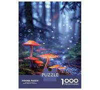 1000 Pieces Jigsaw Puzzles for Adults Glowing Forest Mushrooms Jigsaw for Adults Relax Games Perfect Decoration Unique Gifts for Birthday And Christmas 70x50cm/1000pcs