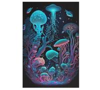 1000 Pieces Jigsaw Puzzles for Adults Glowing Sea Life Puzzle Teenagers Game Stress Reliever Difficult Challenge (78×53cm)