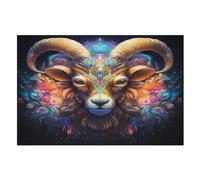 1000 Pieces Jigsaw Puzzles for Adults Goat Puzzle Teenagers Game Stress Reliever Difficult Challenge （75×50cm）