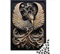1000 Pieces Jigsaw Puzzles for Adults God Phoenix Art Deco Square Jigsaw Puzzles, for Adults And Teenager, Wooden Puzzles Home Art Decor 1000pcs (75x50cm)