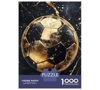 1000 Pieces Jigsaw Puzzles for Adults Gold Soccer Ball Jigsaws for Adults Brain Teaser Game Stress Reliever Birthday And Unique Gifts 70x50cm/1000pcs