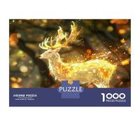 1000 Pieces Jigsaw Puzzles for Adults Golden Deer Fantasy Artwork Puzzle for Adults Toy Wall Decor Perfect Decoration Unique Gifts for Birthday And Christmas 38x26cm/1000pcs