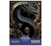 1000 Pieces Jigsaw Puzzles for Adults Golden Dragon Emperor Jigsaws for Adults Brain Teaser Game Stress Reliever Birthday And Unique Gifts 52x38cm/1000pcs