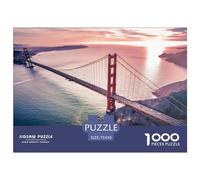 1000 Pieces Jigsaw Puzzles for Adults Golden Gate Bridge Square Jigsaw Puzzles, for Adults And Teenager, Wooden Puzzles Home Art Decor 1000pcs (75x50cm)