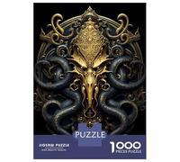 1000 Pieces Jigsaw Puzzles for Adults Golden Kraken King Monster Jigsaws for Adults Brain Teaser Game Stress Reliever Birthday And Unique Gifts 38x26cm/1000pcs