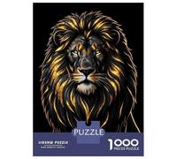 1000 Pieces Jigsaw Puzzles for Adults Golden Mane Lion Portrait Jigsaw for Adults Brain Teaser Game Presents for Women Birthday And Unique Gifts 38x26cm/1000pcs