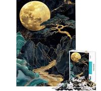 1000 Pieces Jigsaw Puzzles for Adults Golden Moon Mountain Landscape Jigsaw for Adults DIY Toys Wall Decoration Unique Gifts for Birthday And Christmas (Size 50x75cm)