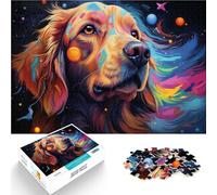 1000 Pieces Jigsaw Puzzles for Adults Golden Retriever Challenging Game Toys 26x38cm Stress Reliever Staycation Kill time