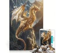 1000 Pieces Jigsaw Puzzles for Adults Golden Sunbeam Dragon, Relax Games, Precision Cutting, Suitable for Desktop Decoration (38x26cm)